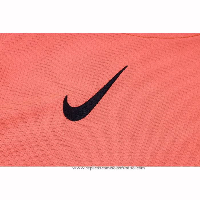 Fato de Treino Barcelona 2025-2026 Manga Curta Laranja - Calcas Curta